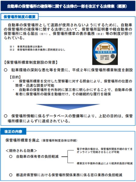 車庫法|自動車の保管場所の確保等に関する法律施行規則（平成三年国家。